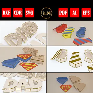 father's day boxes bundle for laser cutting on etsy store